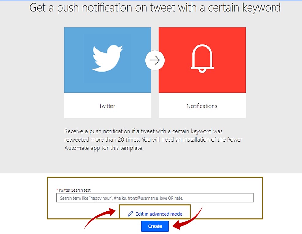 Power Automate twitter connection