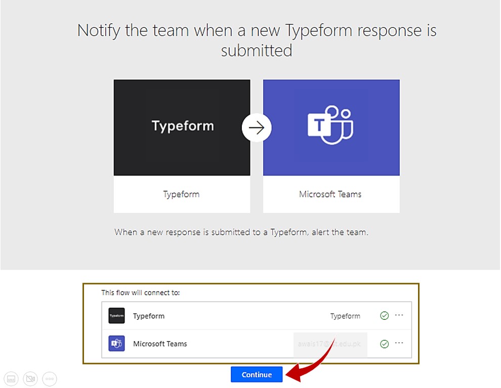 Notify typeform