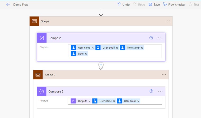 Nested Compose Actions