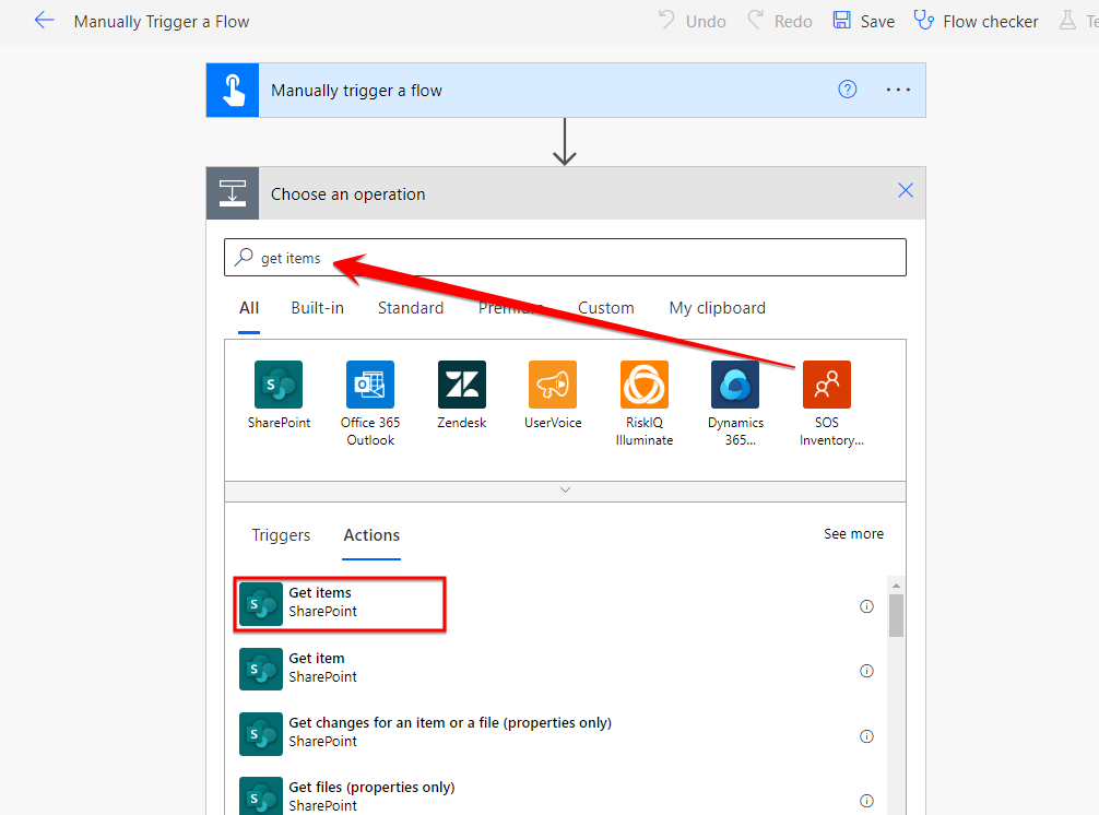 get items in sharepoint