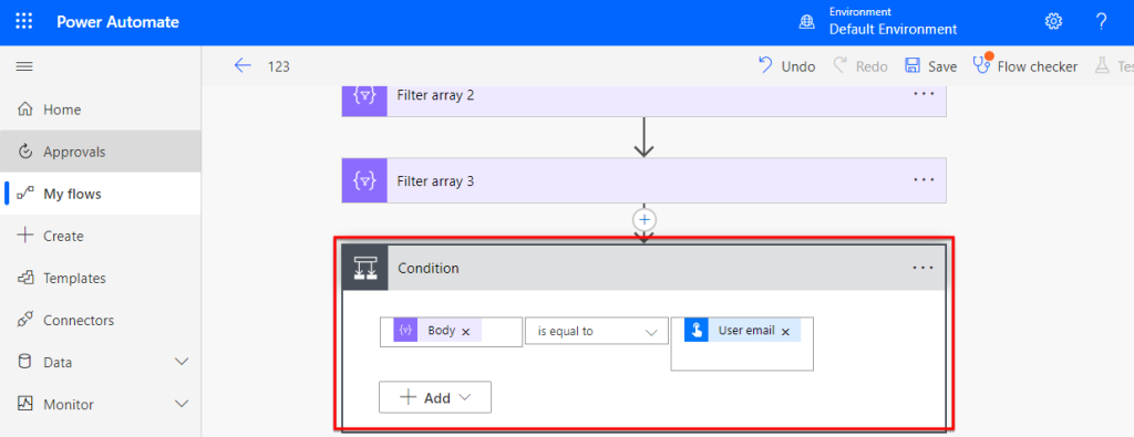 filter data with condition