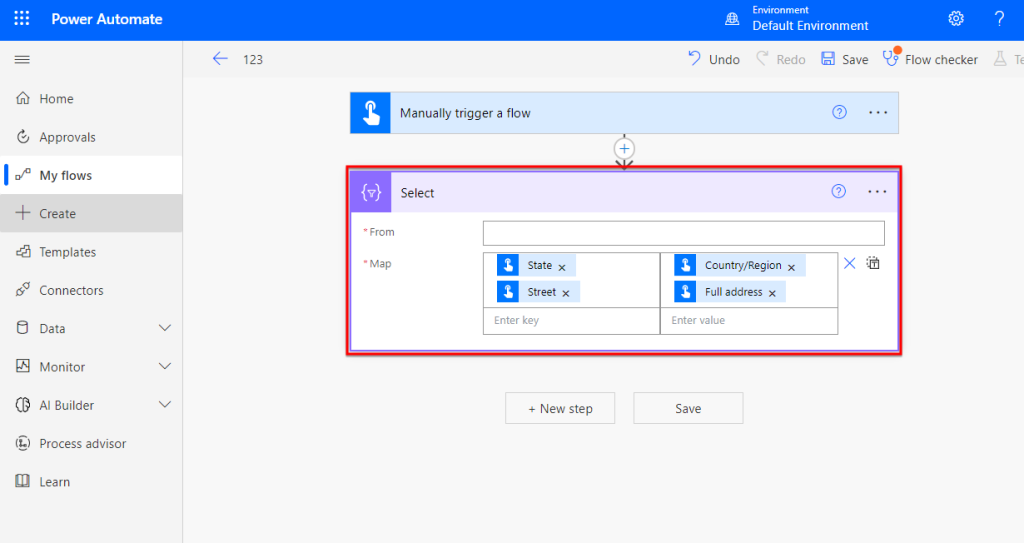 filter data with select