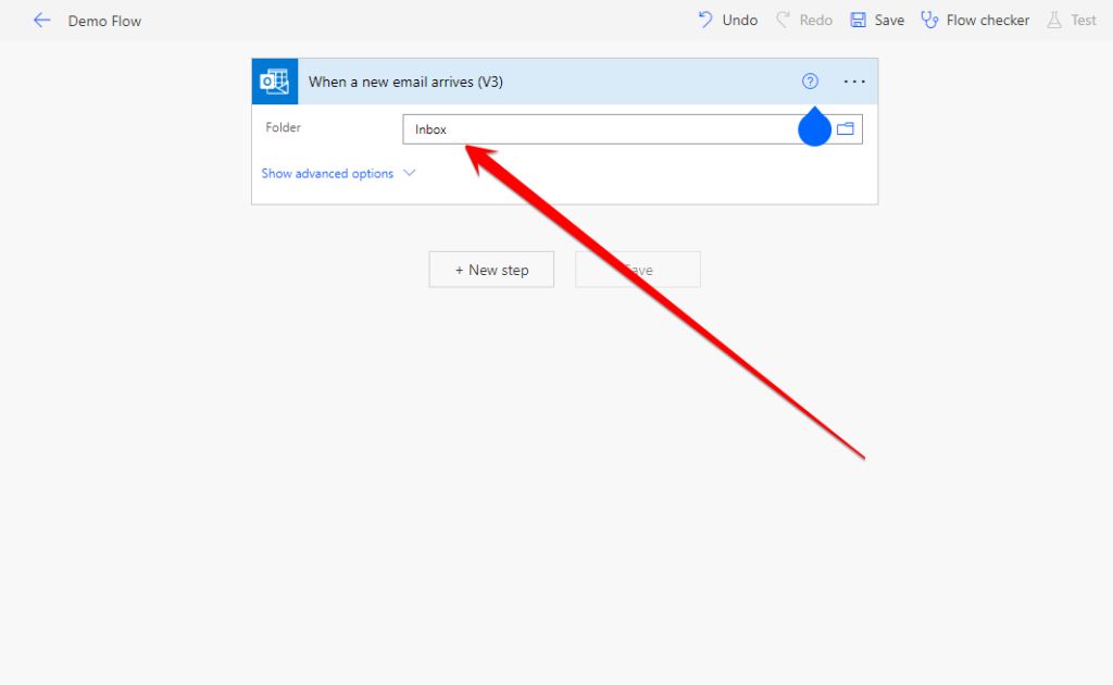 choose the option from the drop-down menu