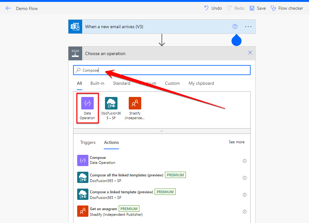 add an action that will use the current date