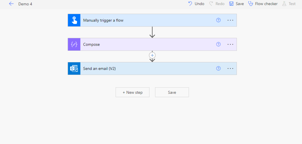Save your flow in power automate
