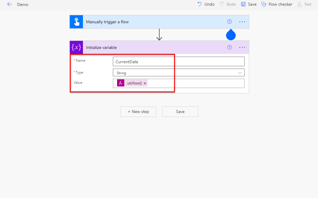 Create a Variable