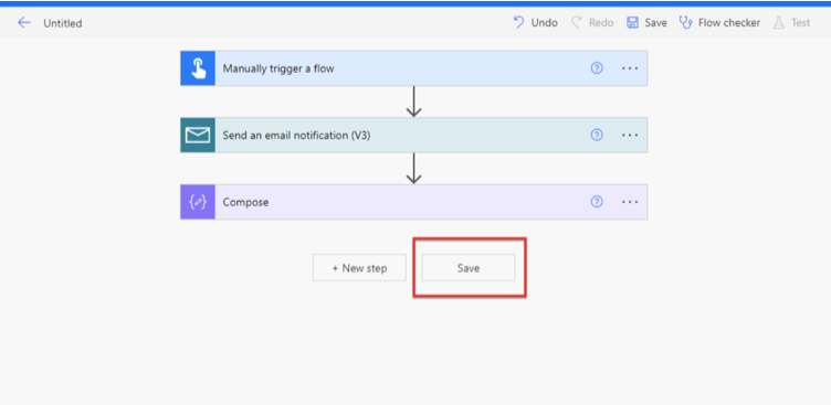 Save manualy trigger flow