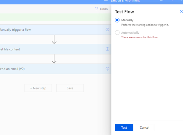 Click on Run Flow