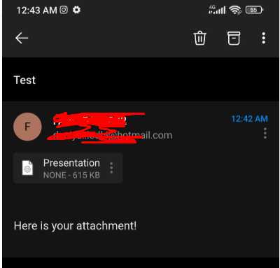 emails with attachments