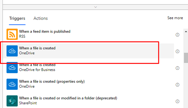 When an item is created