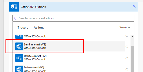 Outlook sending email