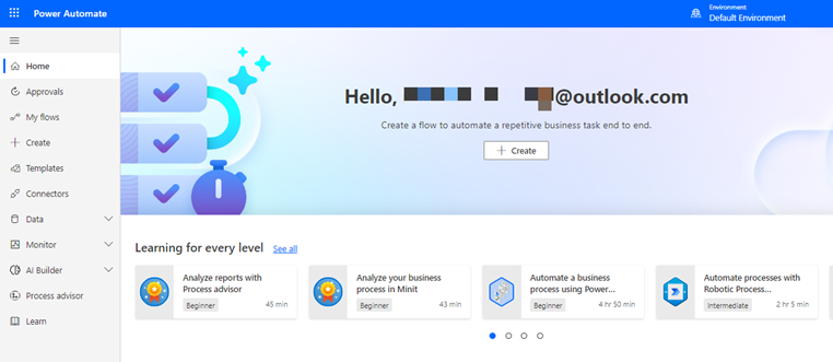 power automate login