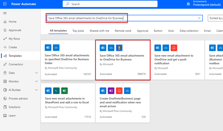 Select Templates tab