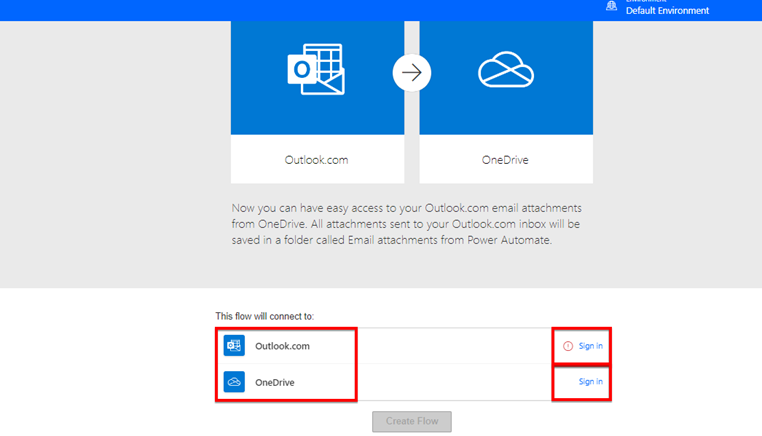Sign in to Connect Services