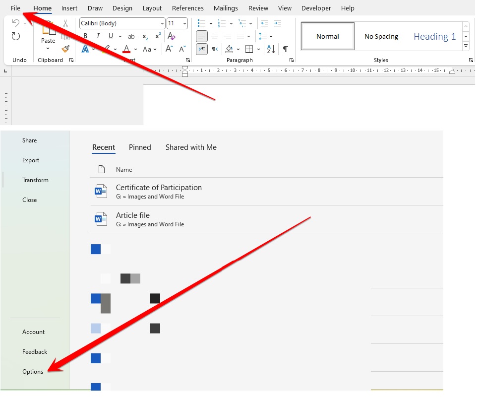 certificate in Microsoft Word